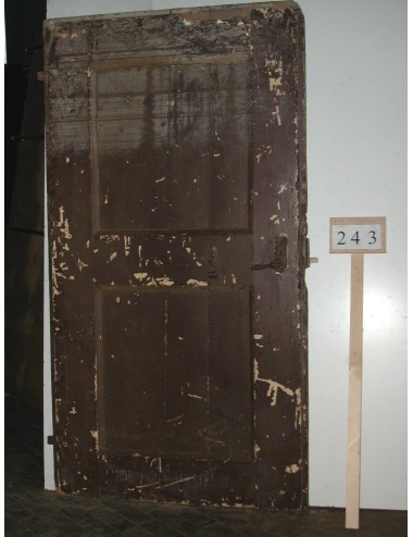 Smooth 2-mirror fir door for restoration