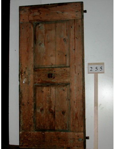 Smooth 2-mirror fir door for restoration