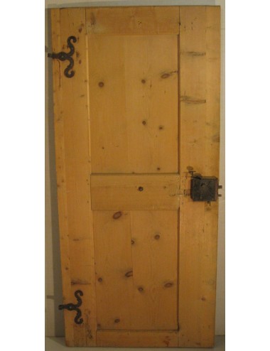 Smooth 2-mirror fir door for restoration