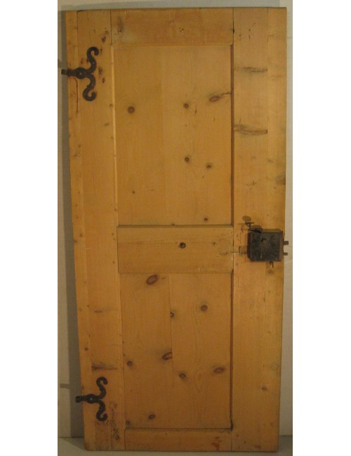 Smooth 2-mirror fir door for restoration