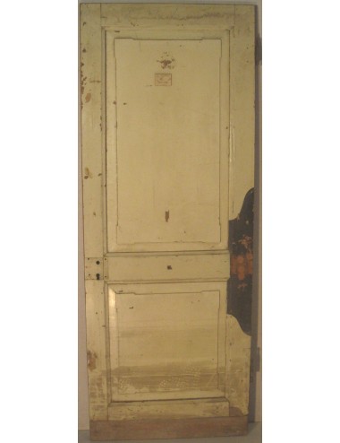 Walnut door with 2 plain panels in need of restoration