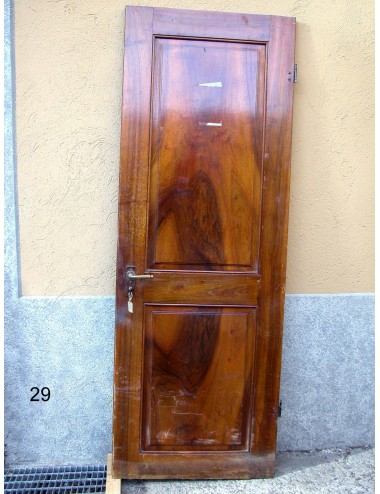Walnut door with 2 plain panels in need of restoration