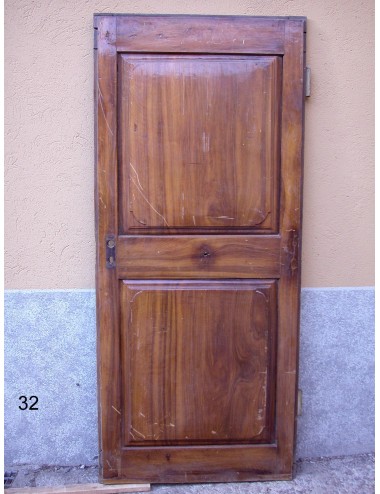 Walnut door with 2 plain panels in need of restoration