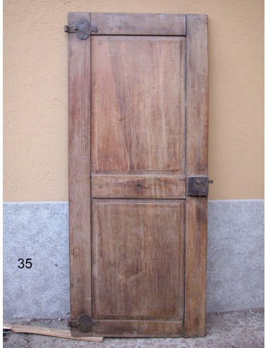 Walnut door with 2 plain panels in need of restoration
