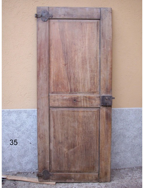 Walnut door with 2 plain panels in need of restoration