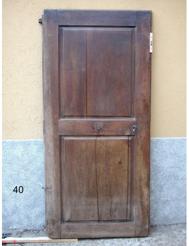 Walnut door with 2 plain panels in need of restoration