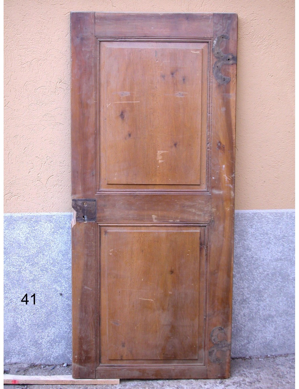 Walnut door with 2 plain panels in need of restoration Walnut door with 2 plain panels in need of restoration
