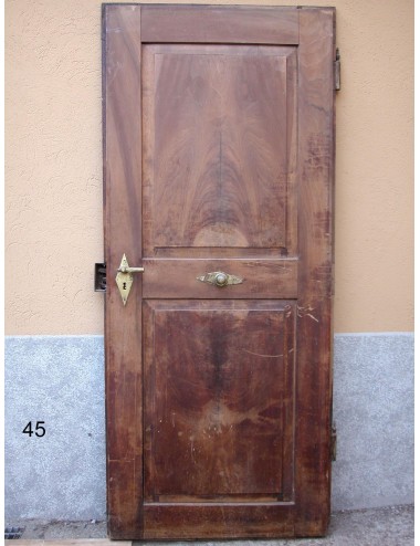 Walnut door with 2 plain panels in need of restoration