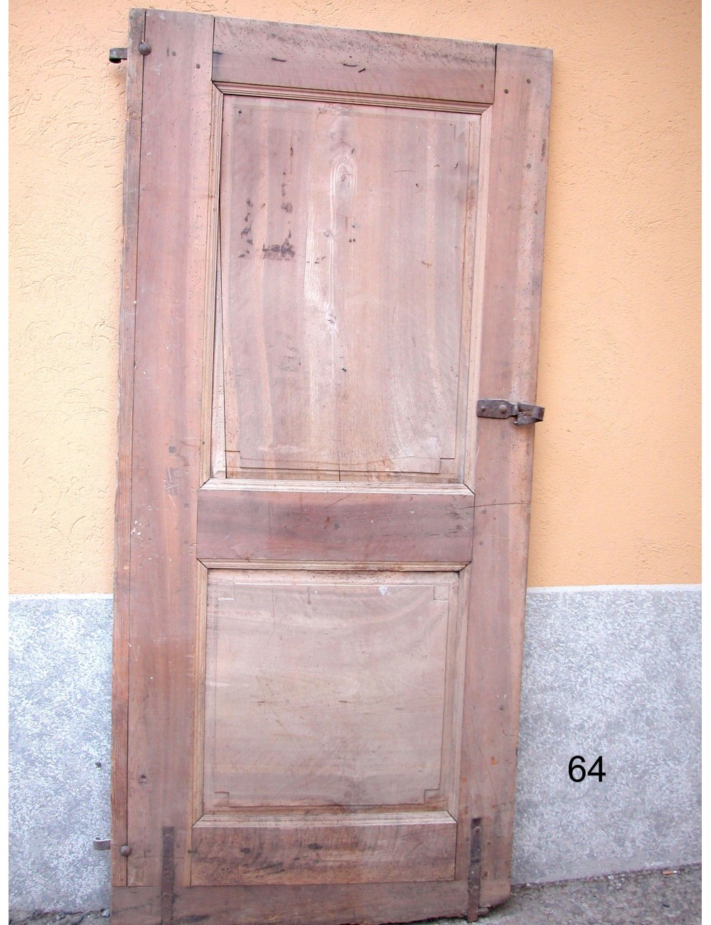Walnut door with 2 plain panels in need of restoration Walnut door with 2 plain panels in need of restoration