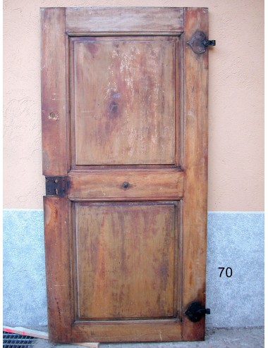 Walnut door with 2 plain panels in need of restoration
