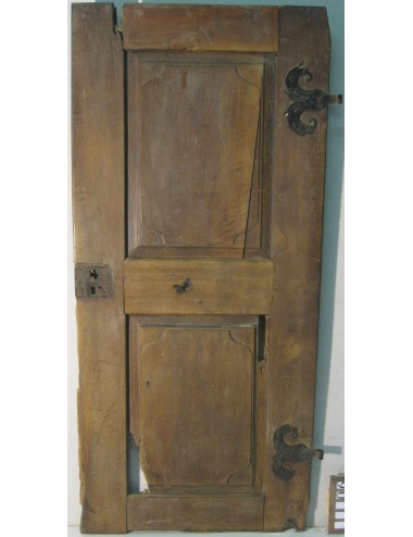 Light walnut door in need of restoration