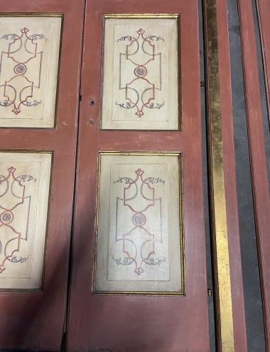 Porta a 2 battenti compresi coprifili da restaurare