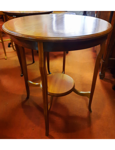 Modern inlaid round coffee table