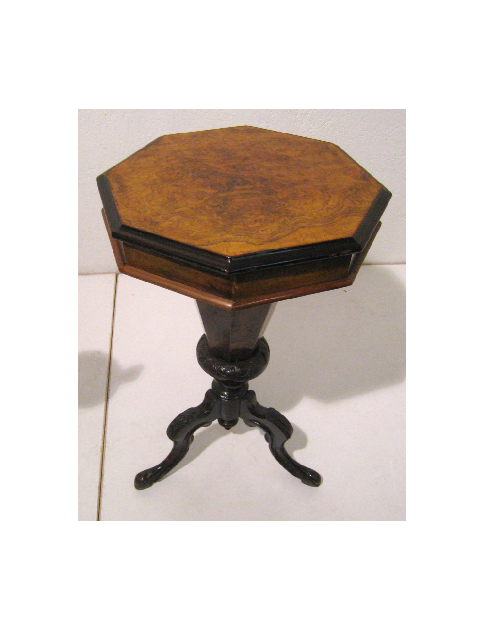 Octagonal work table in briarwood Octagonal work table in briarwood