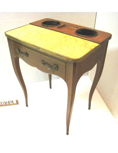 Tavolino in ciliegio / Porta bottiglie , piano in marmo