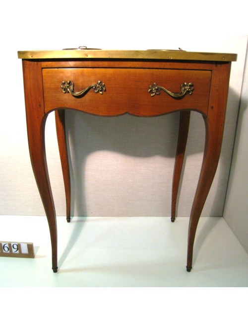 Tavolino in ciliegio / Porta bottiglie , piano in marmo