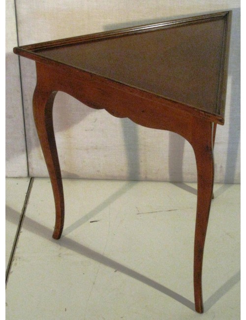 Modern cherry triangular coffee table