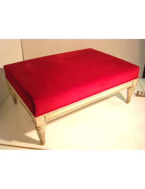 Lacquered coffee table / pouff - modern upholstered top