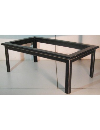 Tavolino moderno rettangolare laccato nero