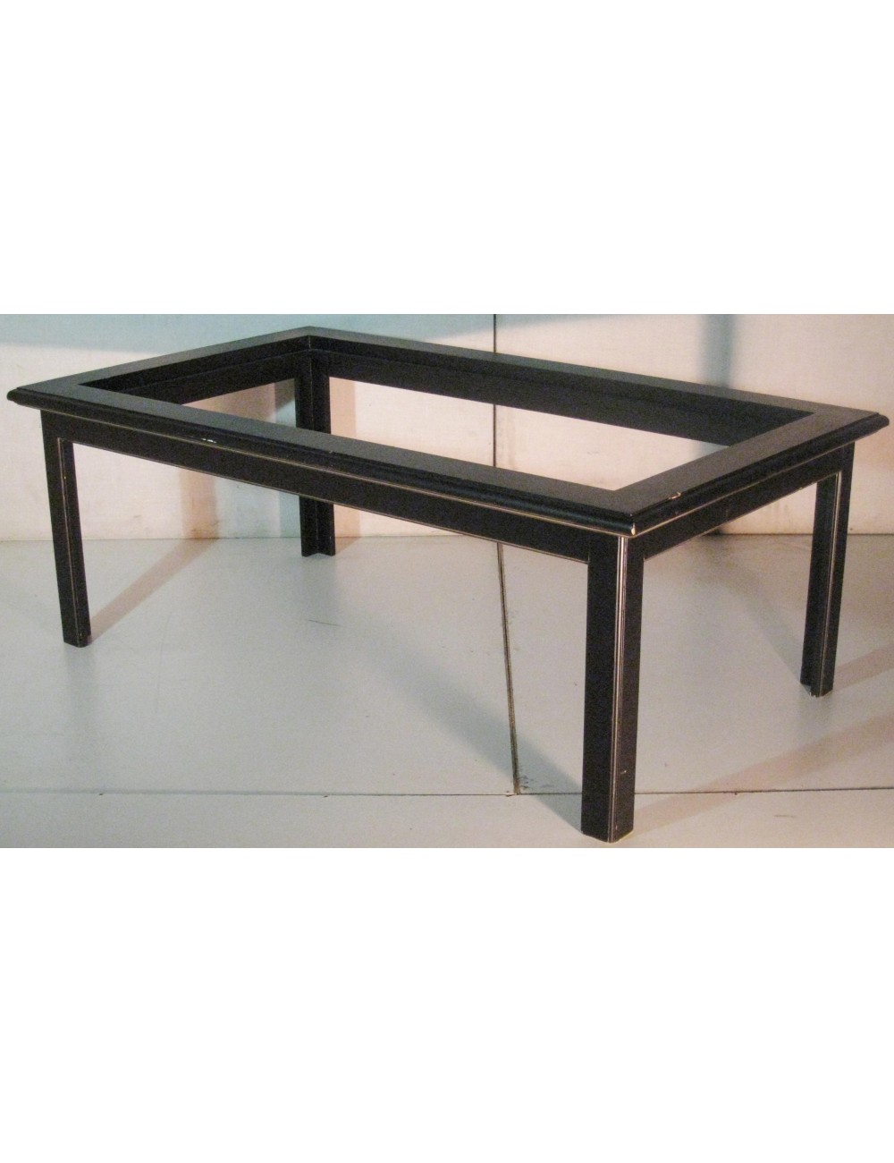 Tavolino moderno rettangolare laccato nero