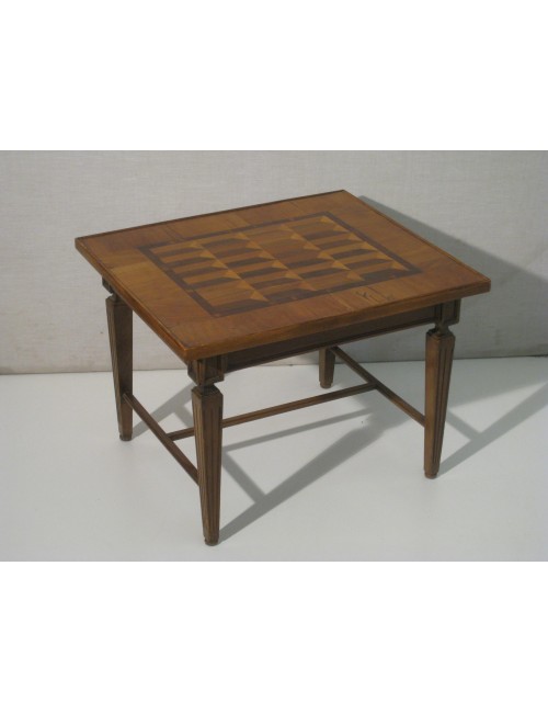 Square coffee table, modern checkerboard top