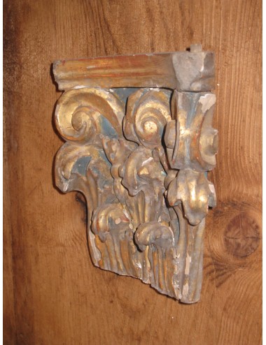 Capitello per lesene corinzi, intagli dorati
