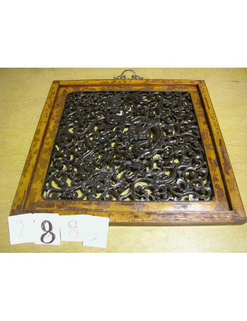 Grata parafuoco in ghisa e legno