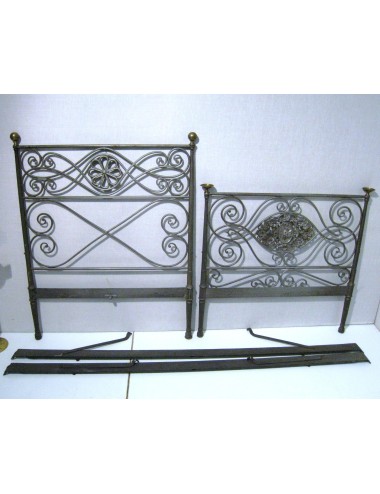 Iron/grey single bed