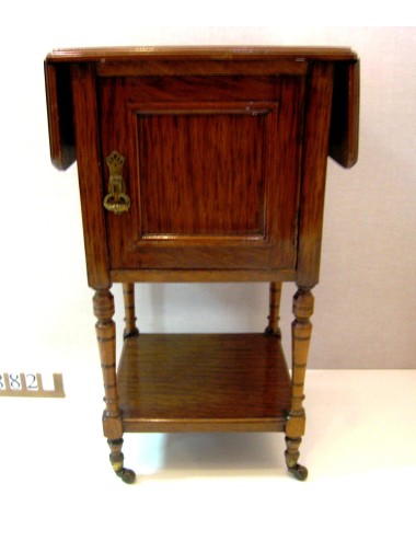 Mobiletto/Servant con un ripiano, un'antina e piano apribile con alette