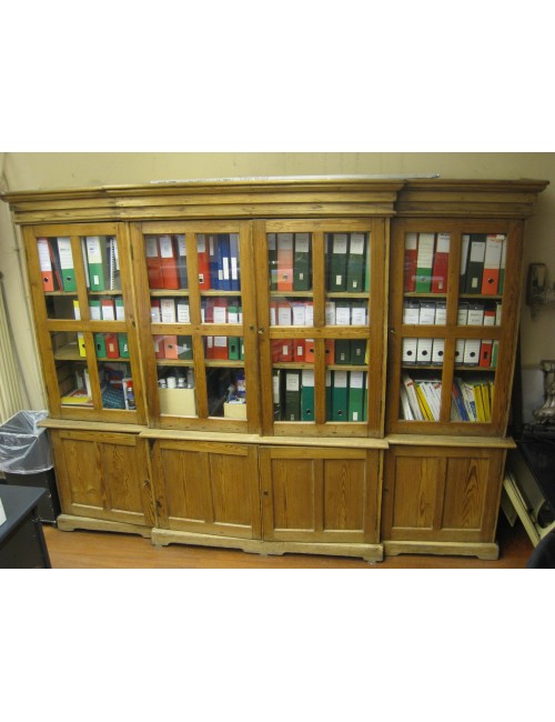 Libreria epoca Vittoriana in pitch pine