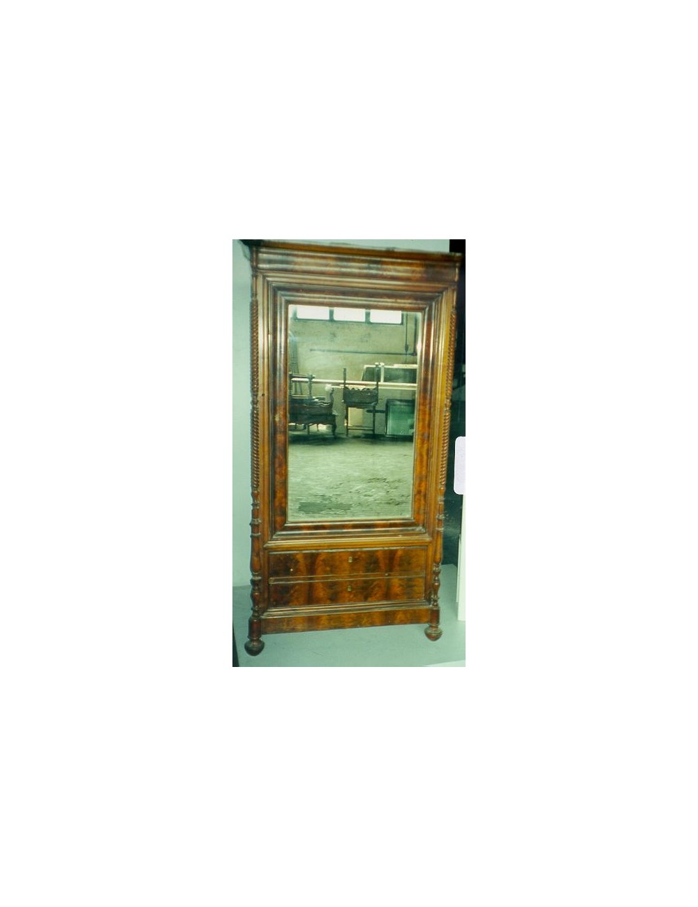 One-door mirror wardrobe 19th century One-door mirror wardrobe 19th century