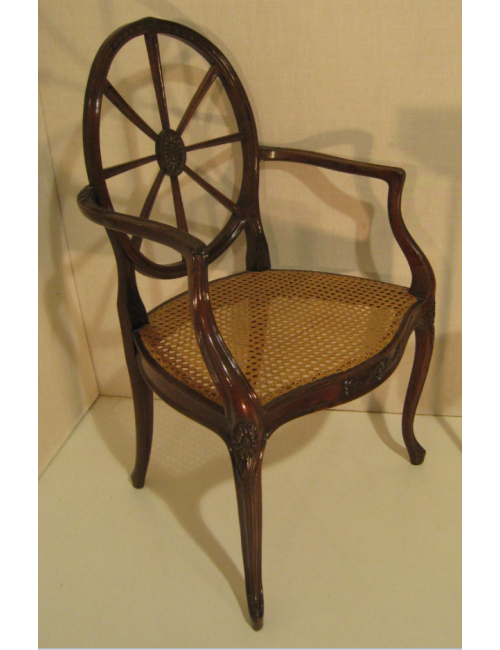 Armchair with oval backrest Vienna straw seat