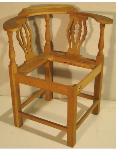 Stelo della poltrona ad angolo in legno