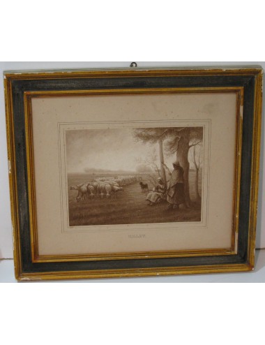 Millet 'sheep' engraving