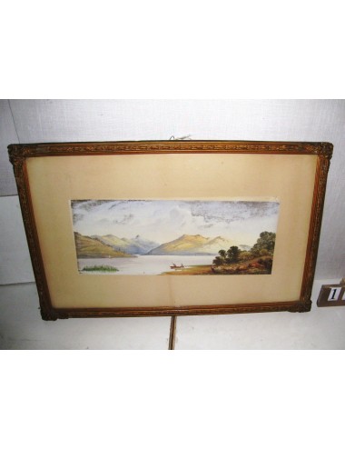 2 acquerelli pass. Firma beige illeggibile