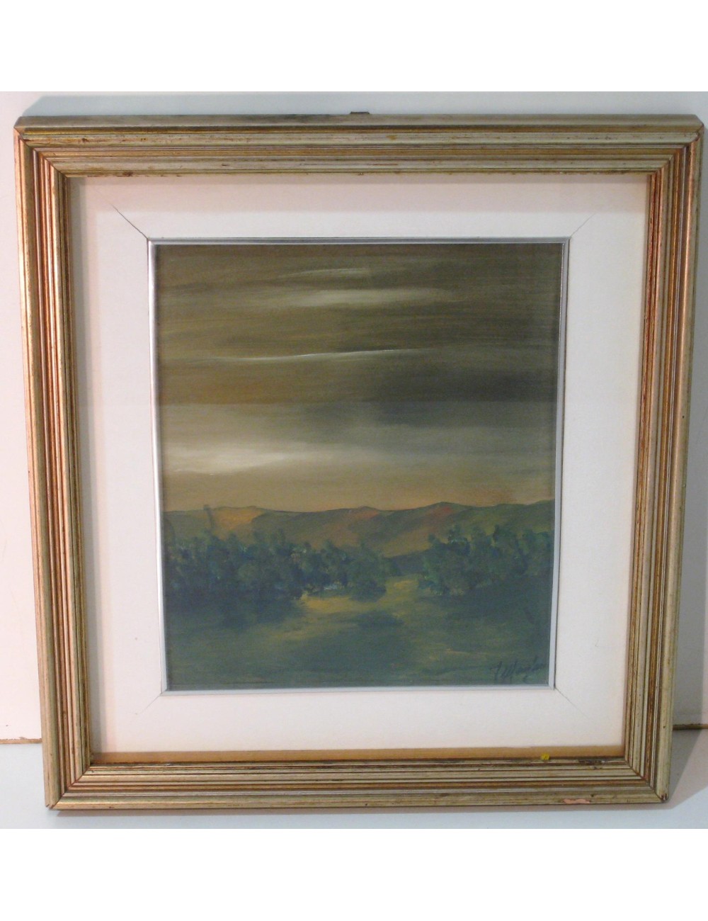 Pittura ad olio firma illeggibile