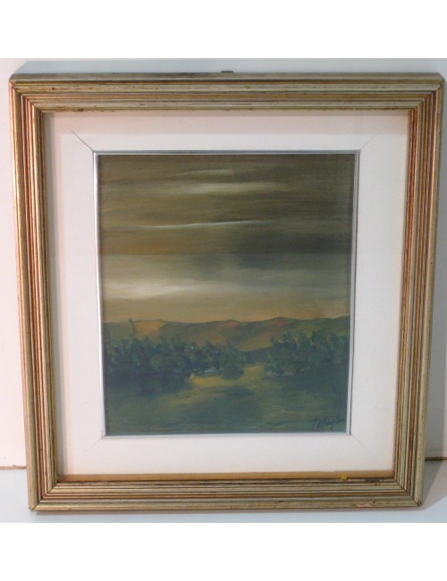 Pittura ad olio firma illeggibile