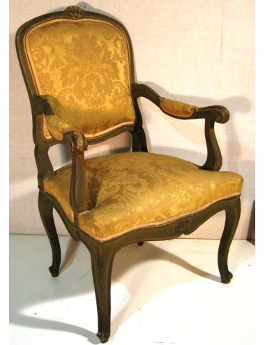 2 poltrone moderne imbottite a guscio, epoca '800, in stile Luigi XV