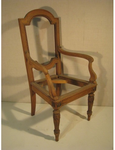 2 barrels walnut armchairs