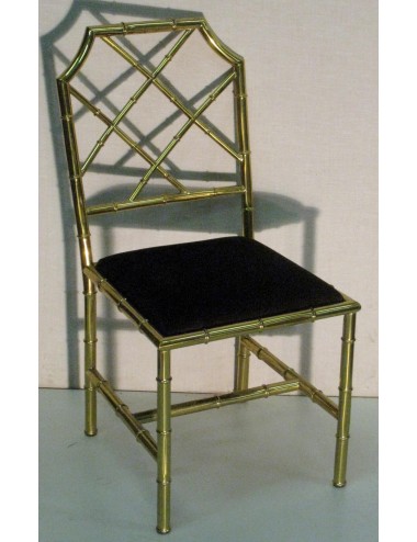 Modern brass bamboo chair