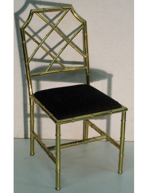 Modern brass bamboo chair
