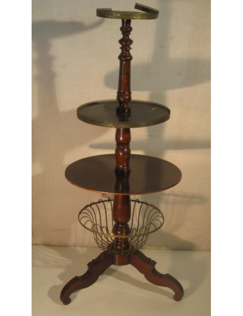 Etagere / Piantana Vittoriana moderna in mogano