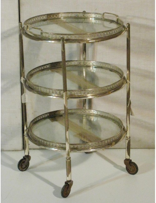 Etagère / Carrello servant moderno con tre ripiani . Piano top vassoio con maniglie