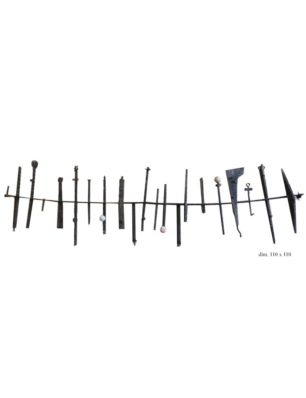 Iron gate 110x110 cm + balustrade approx. 320x80h cm Iron gate 110x110 cm + balustrade approx. 320x80h cm