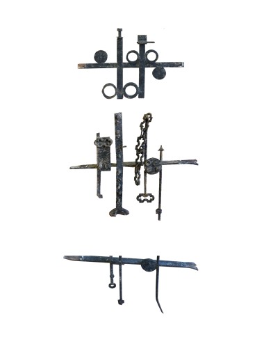 Iron gate 110x110 cm + balustrade approx. 320x80h cm