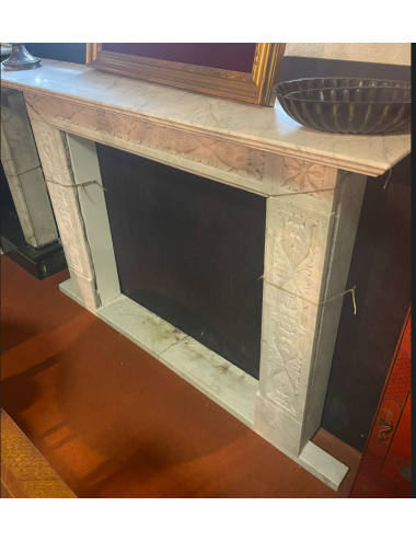 White marble fireplace