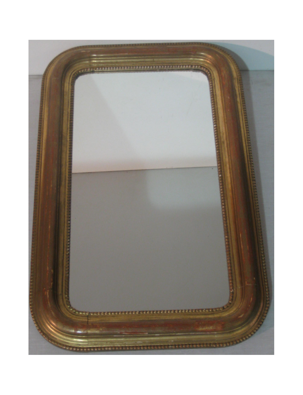 Specchiera francese dorata in legno dorato epoca '800