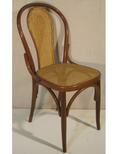 Sedia moderna in paglia Thonet con sedile e schienale in paglia di Vienna