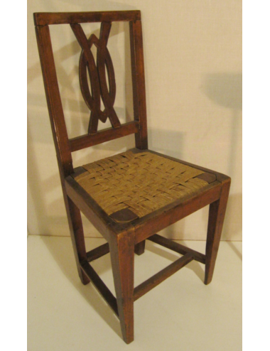 Straw seat chair