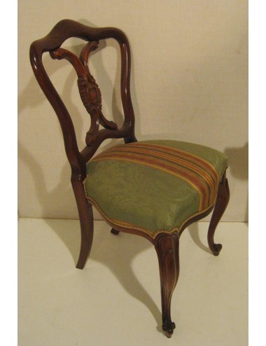 Sedia moderna in mogano con sedile imbottito, di epoca Vittoriana